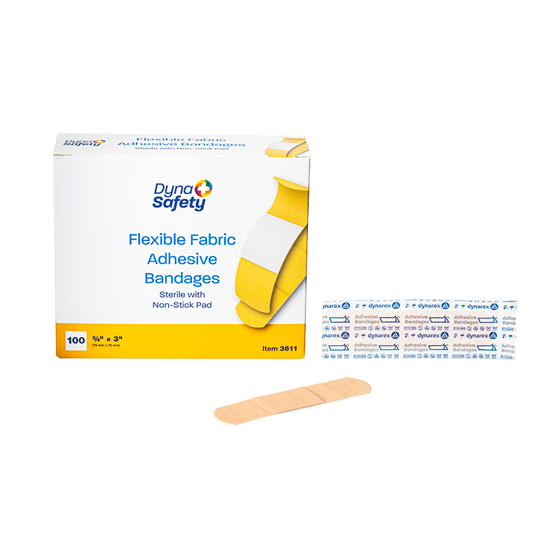 3611 Dynarex® Cloth Fabric Bandages - 3/4-in x 3-in